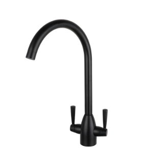 Picture of Alpine Baretti Swan Neck 1/4 Turn Tap Black