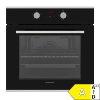 Picture of NordMende Built In 65L Single Fan Oven Grill Timer Black Glass with Stainless Steel