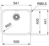 Picture of Franke Smart Single Bowl Sink 500mm Undermount Stainless Steel 