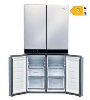 Picture of Whirlpool 90cm Freestanding 4 Door Frost Free Fridge Freezer Stainless Steel