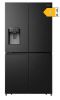 Picture of Hisense 91.4cm x 178.5cm Freestanding 4 Door Fridge Freezer Non-Plumbed Water and Ice Dispenser Black Stainless Steel