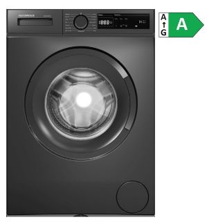 Picture of NordMende 8kg Washing Machine 1200 Spin Inverter Motor A Rated Dark Inox