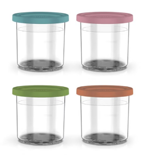 Picture of Ninja Ice Cream Maker Dessert Tubs with Coloured Lids Set of 4