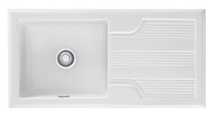 Picture of Franke Galassia Single Bowl Inset Sink Reversible Ceramic White