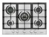Picture of NordMende 70cm 5 x Burner Gas Hob 1 x Wok Burner Cast Iron Pan Supports Stainless Steel