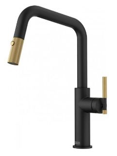 Picture of Franke Maris Stripes U Pull-Down Nozzle Tap Matt Black/Gold