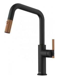 Picture of Franke Maris Stripes U Pull-Down Nozzle Tap Matt Black/Copper