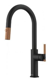 Picture of Franke Maris Stripes J Pull-Down Nozzle Tap Matt Black/Copper