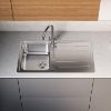Picture of Franke Ascona EVO Maxi Sleeve Single Bowl Single Drainer Reversible Sink Stainless Steel Wastes Included in Sleeve