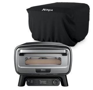 Picture of Ninja Artisan Electric Outdoor Pizza Oven and Air Fryer with Cover, Grey (Mini Oven + Cover Bundle)