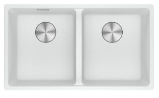 Picture of Franke Maris Double Bowl Inset Sink Fragranite Polar White 76cm