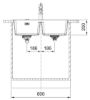 Picture of Franke Maris Double Bowl Inset Sink Fragranite Stone Grey 76cm