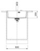 Picture of Franke Maris Single Bowl Sink Inset with Tap Ledge Fragranite Slate Grey 59cm