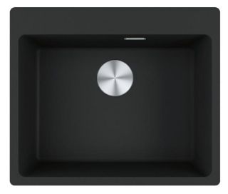 Picture of Franke Maris Single Bowl Sink Inset with Tap Ledge Fragranite Matt Black 59cm