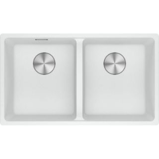 Picture of Franke Maris Double Bowl Undermounted Sink Fragranite Polar White 346 + 346cm
