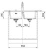 Picture of Franke Maris Double Bowl Undermounted Sink Fragranite Polar White 346 + 346cm