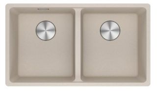Picture of Franke Maris Double Bowl Undermounted Sink Fragranite Coffee 346 + 346cm