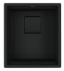Picture of Franke Kubus Pro Single Bowl Undermounted Sink Fragranite Matt Black 41cm Included Rollamat Chopping Board Stainless Steel Strainer Bowl 