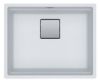 Picture of Franke Kubus Pro Single Bowl Undermounted Sink Fragranite Polar White 41cm Included Rollamat Chopping Board Stainless Steel Strainer Bowl 