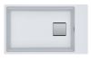 Picture of Franke Kubus Pro Single Bowl Undermounted Sink Fragranite Polar White 41cm Included Rollamat Chopping Board Stainless Steel Strainer Bowl 