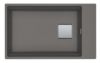 Picture of Franke Kubus Pro Single Bowl Undermounted Sink Fragranite Stone Grey 41cm Included Rollamat Chopping Board Stainless Steel Strainer Bowl 