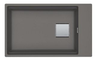 Picture of Franke Kubus Pro Single Bowl Undermounted Sink Fragranite Stone Grey 41cm Included Rollamat Chopping Board Stainless Steel Strainer Bowl 