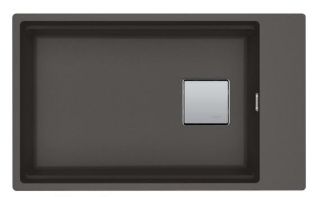 Picture of Franke Kubus Pro Single Bowl Undermounted Sink Fragranite Slate Grey 41cm Included Rollamat Chopping Board Stainless Steel Strainer Bowl 