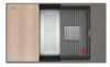 Picture of Franke Kubus Pro Single Bowl Undermounted Sink Fragranite Slate Grey 41cm Included Rollamat Chopping Board Stainless Steel Strainer Bowl 