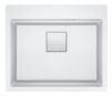 Picture of Franke Kubus Pro Single Bowl Inset with Tap Ledge Sink Fragranite Polar White 59cm Included Rollamat Chopping Board Stainless Steel Strainer Bowl 