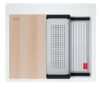 Picture of Franke Kubus Pro Single Bowl Inset with Tap Ledge Sink Fragranite Polar White 59cm Included Rollamat Chopping Board Stainless Steel Strainer Bowl 