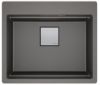 Picture of Franke Kubus Pro Single Bowl Inset with Tap Ledge Sink Fragranite Stone Grey 59cm Included Rollamat Chopping Board Stainless Steel Strainer Bowl 
