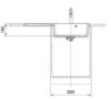Picture of Franke Mythos Inset Single Bowl & Drainer LHD Sink with Integrated Functional Ledge Ceramic Glossy White 100cm