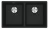 Picture of Franke Maris Double Bowl Undermounted Sink Fragranite Matt Black 346 + 346cm
